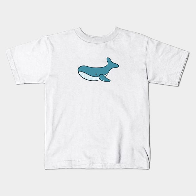 Cute whale illustration Kids T-Shirt by bigmomentsdesign